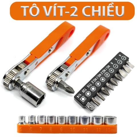 Tua Vít Ratchet 2 Chiều Tiến Lùi Bằng Bánh Răng 11 Chi Tiết Dài 11cm Nặng 180g