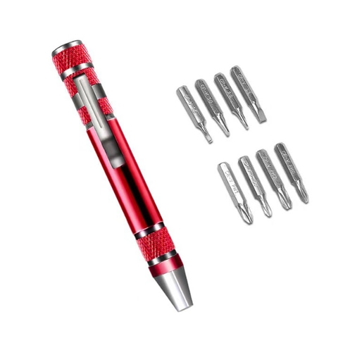 Tua Vít S8 Gồm 8 Đầu Vít Trong Thân Chất Liệu Nhôm Dài 11CM Nặng 35G