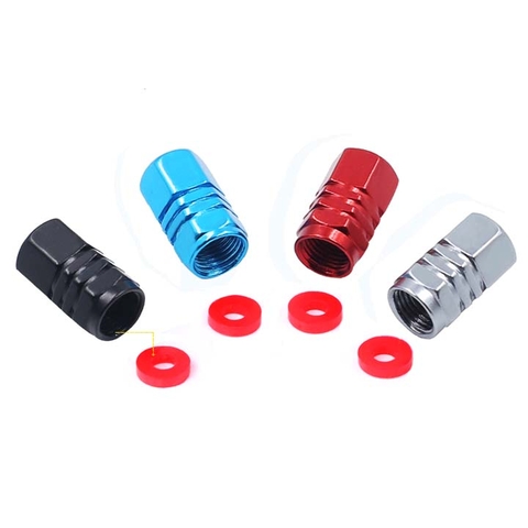 Bộ 4 Nắp Van Bánh Xe Hơi Bằng Hợp Kim Nhôm