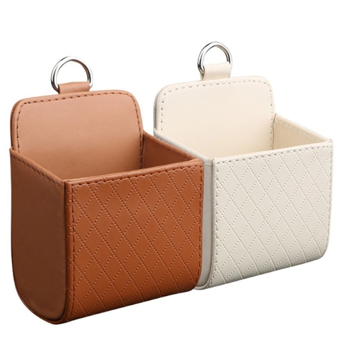 Túi Đựng Đồ Treo Ô Tô Da Pu 55G Nhiều Màu Sắc 5.5x9x12cm