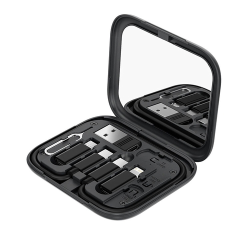 Bộ Sạc Đa Năng 7in1 Cho Điện Thoại – Adapter Type C Lightning USB Kèm Hộp Gương