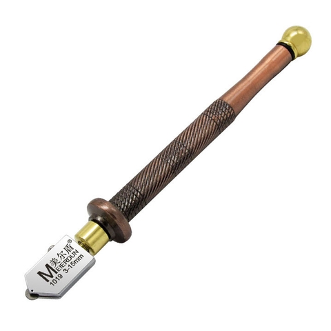 Dao Cắt Gương Kính Thuỷ Tinh GT 3-15MM Lưỡi Kim Cương Tay Cầm Đồng 20CM Nặng 150G