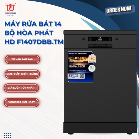 Hòa Phát Máy rửa bát 14 bộ HD F1407DBB.TM