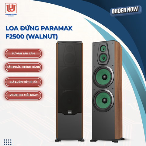 Paramax Loa Đứng Nghe Nhạc & Karaoke F2500 (Walnut)