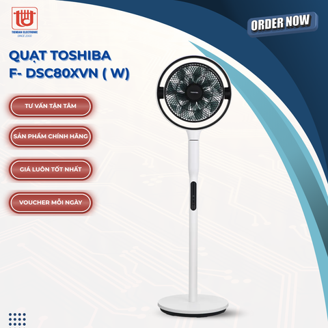 Toshiba Quạt Cây Tuần Hoàn F- DSC80XVN ( W) - Công suất 25W