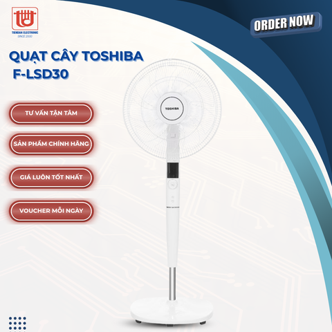 Toshiba Quạt Cây F-LSD30(W)VN - 9 cánh