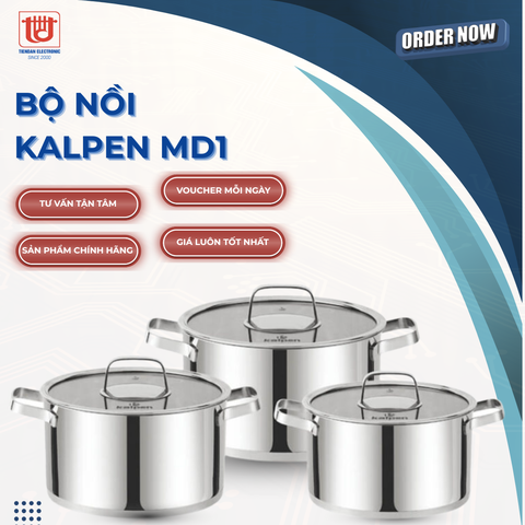 Kalpen Bộ nồi inox 304 5 đáy Mendy MD1