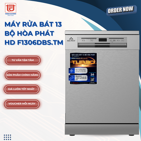 Hòa Phát Máy rửa bát 13 bộ HD F1306DBS.TM