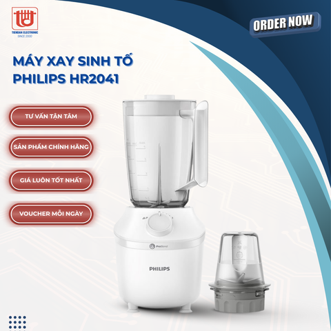 Philips Máy Xay Sinh Tố HR2041 2 Cối - Công suất 450W