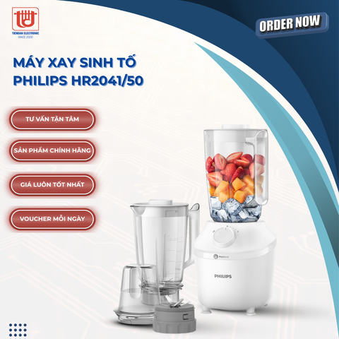 Philips Máy Xay Sinh Tố HR2041/50 3 Cối - Công suất 450W