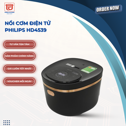 Philips Nồi Cơm Điện Tử Cao Tần HD4539 - Dung tích 1.5L