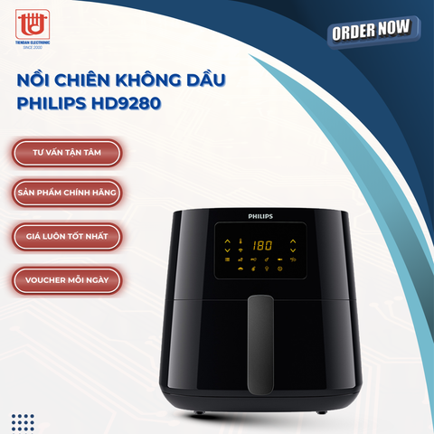 Philips Nồi Chiên Không Dầu HD9280 - Dung tích 6.2L