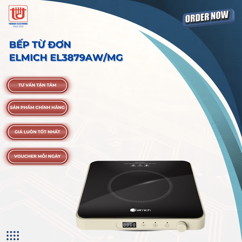 Elmich Bếp Từ Đơn EL3879AW/MG - Công suất 2100W