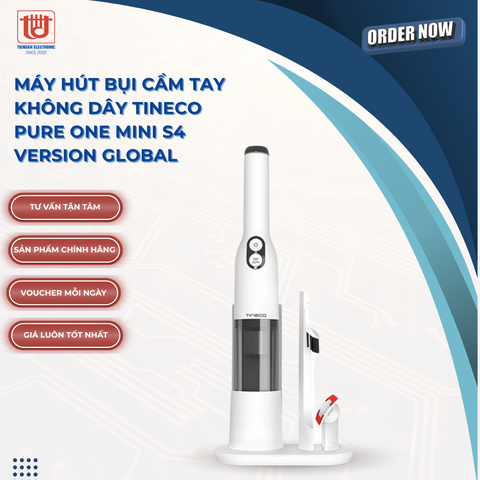 Tineco Máy Hút Bụi Cầm Tay Không Dây Pure One Mini S4 Version Global
