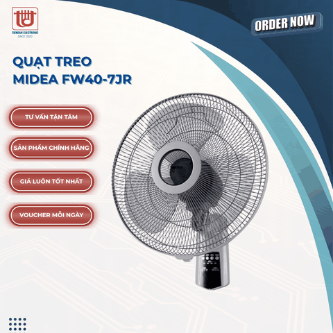 Midea Quạt Treo Tường 3 Cánh FW40-7JR - Công suất 55W