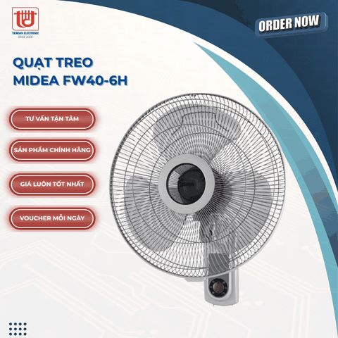 Midea Quạt Treo Tường 3 Cánh FW40-6H - Công suất 55W