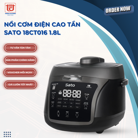 Sato Nồi Cơm Điện Cao Tần 18CT016 - Dung tích 1.8L