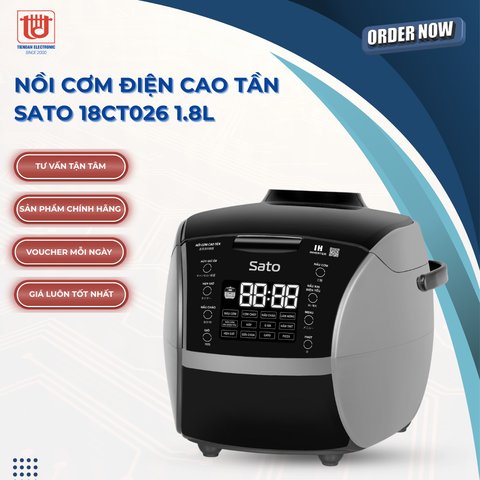 Sato Nồi Cơm Điện Cao Tần 18CT026 - Dung tích 1.8L