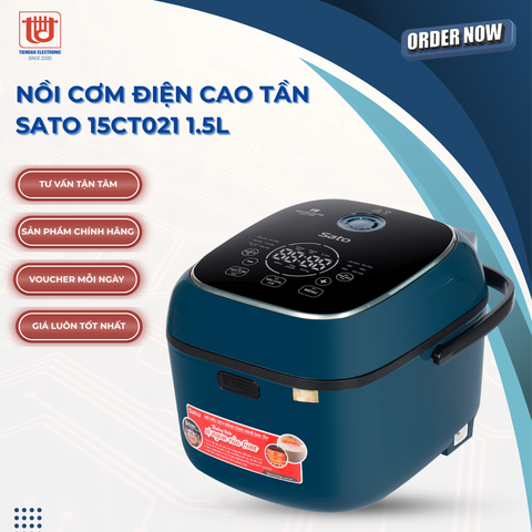 Sato Nồi Cơm Điện Cao Tần 15CT021 - Dung tích 1.5L