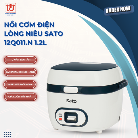 Sato Nồi Cơm Điện Lòng Niêu 12Q011.N - Dung tích 1.2L