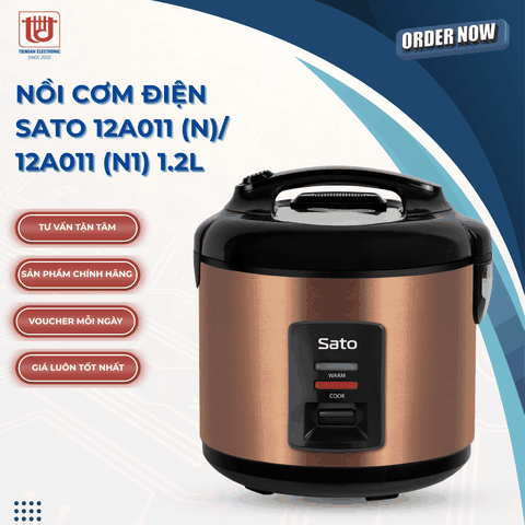 Sato Nồi Cơm Điện 12A011(N)/ 12A011(N1) - Dung tích 1.2L