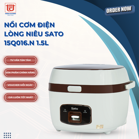 Sato Nồi Cơm Điện Lòng Niêu 15Q016.N - Dung tích 1.5L