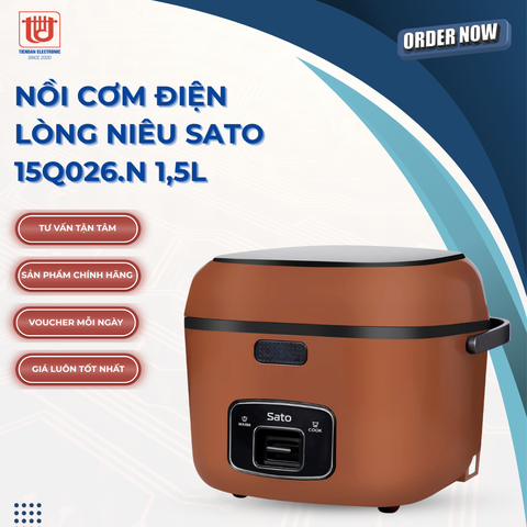 Sato Nồi Cơm Điện Lòng Niêu 15Q026.N - Dung tích 1.5L