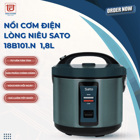 Sato Nồi Cơm Điện Lòng Niêu 18B101.N - Dung tích 1.8L