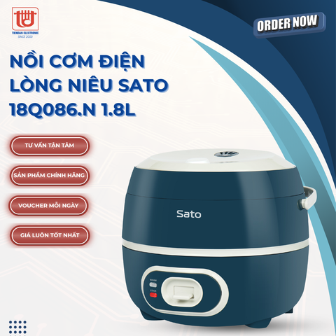 Sato Nồi Cơm Điện Lòng Niêu 18Q086.N - Dung tích 1.8L