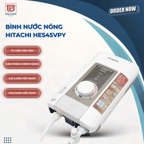 Hitachi Máy Tắm Nước Nóng HES45VPY - Công suất 4500W