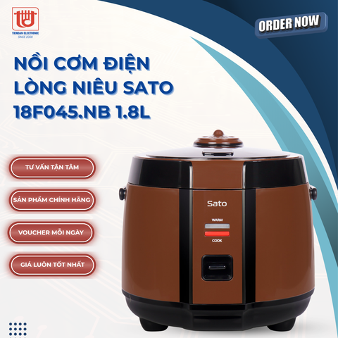 Sato Nồi Cơm Lòng Niêu 18F045.NB - Dung tích 1.8L