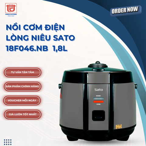 Sato Nồi Cơm Điện Lòng Niêu 18F046.NB - Dung tích 1.8L