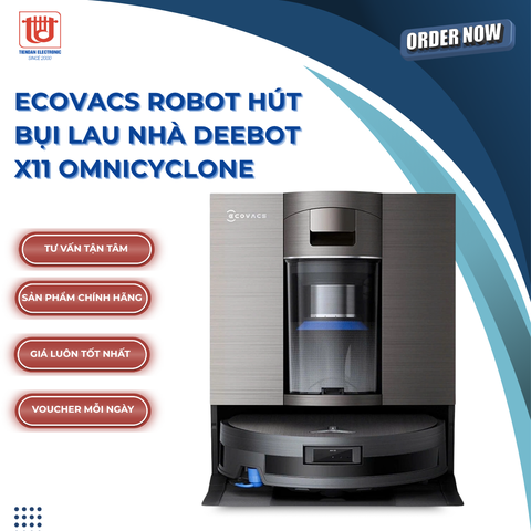 Ecovacs Robot hút bụi lau nhà Deebot X11 OmniCyclone