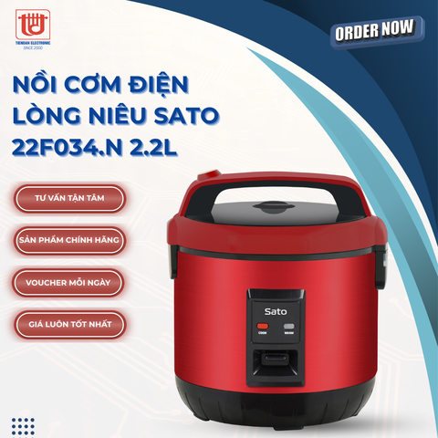 Sato Nồi Cơm Điện Lòng Niêu 22F034.N - Dung tích 2.2L