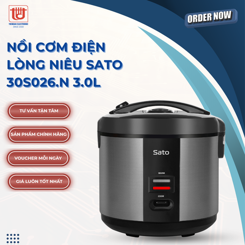 Sato Nồi Cơm Điện Lòng Niêu 30S026.N - Dung tích 3L