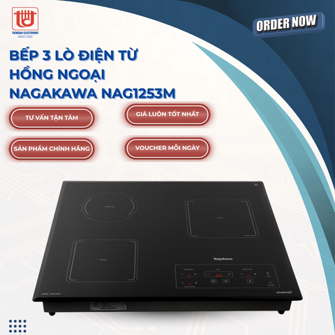 Nagakawa Bếp 3 Lò Điện Từ Hồng Ngoại NAG1253M