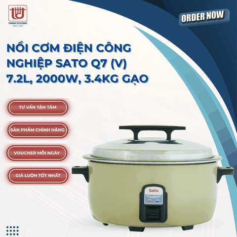 Sato Nồi Cơm Điện Công Nghiệp Q7 (V) - Dung tích 7.2L