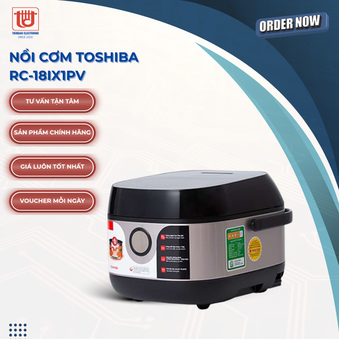 Toshiba Nồi Cơm Điện Cao Tần RC-18IX1PV - Dung tích 1.8L