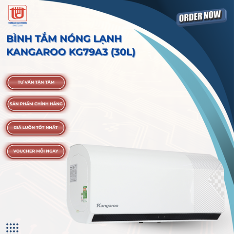 Kangaroo Bình Tắm Nóng Lạnh KG79A3 - Dung tích 30L