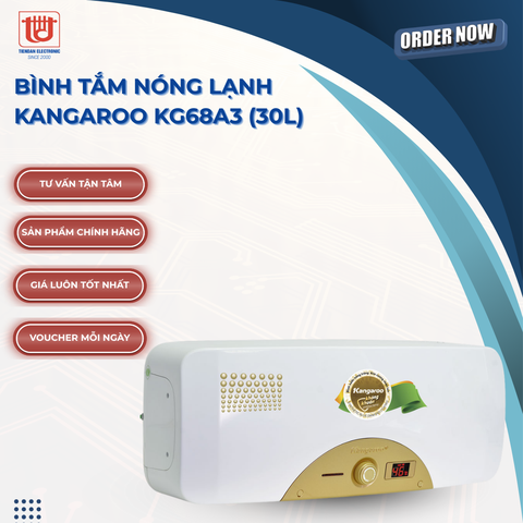 Kangaroo Bình Tắm Nóng Lạnh KG68A3 - Dung tích 30L
