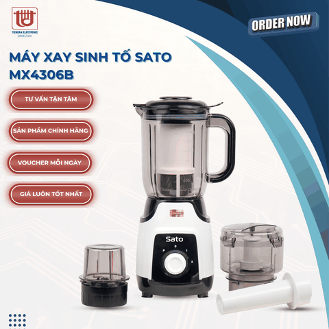 Sato Máy Xay Sinh Tố Đa Năng MX4306A/B ( Đỏ/Đen )