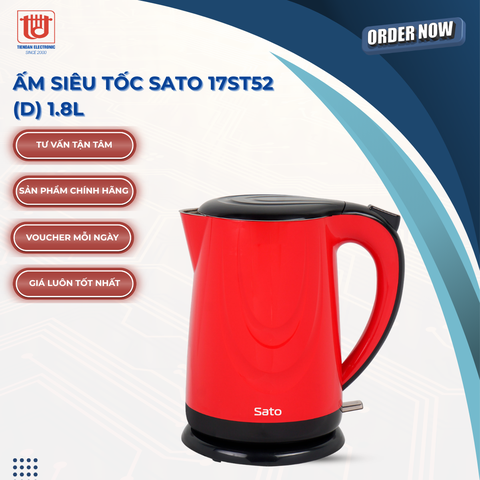 Sato Ấm Siêu Tốc Inox 304 17ST52.D