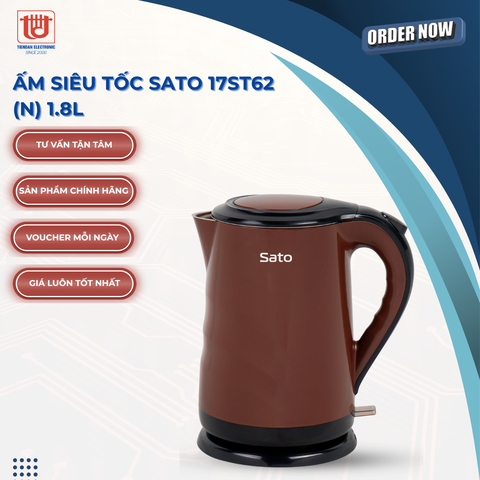 Sato Ấm Siêu Tốc Inox 304 17ST62.N