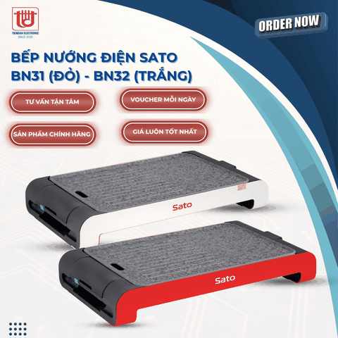 Sato Bếp Nướng Điện BN31/BN32 (Đỏ/Trắng)