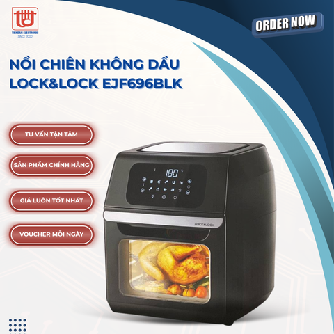 Lock&Lock Nồi Chiên Không Dầu EJF696BLK - Dung tích 12L