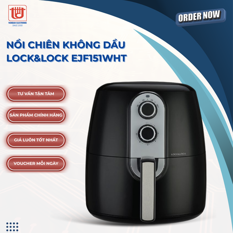 Lock&Lock Nồi Chiên Không Dầu EJF151WHT - Dung tích 5.2L