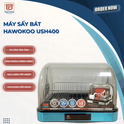 Hawonkoo Máy Sấy và Tiệt Trùng Đa Năng Bát Đĩa Đa Năng USH400
