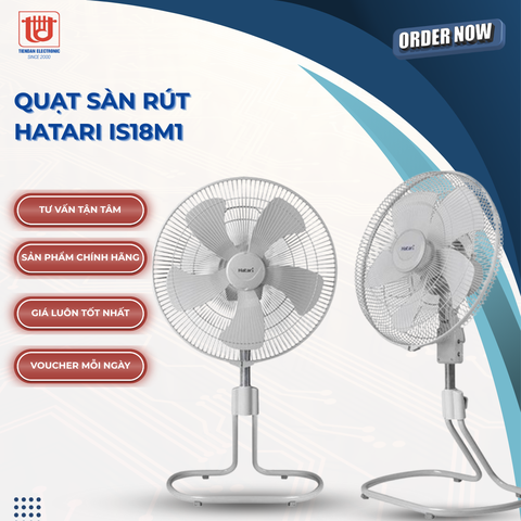 Hatari Quạt Sàn Rút Công Nghiệp IS18M1 - Công suất 126W