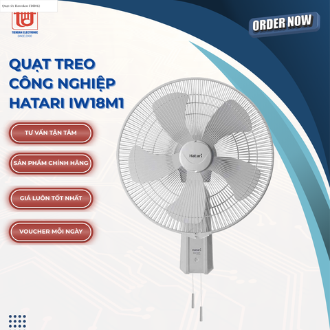 Hatari Quạt Treo Tường Công Nghiệp IW18M1 - Công suất 126W