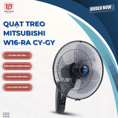 Mitsubishi Quạt Treo Tường 3 Cánh W16 - RA CY - GY